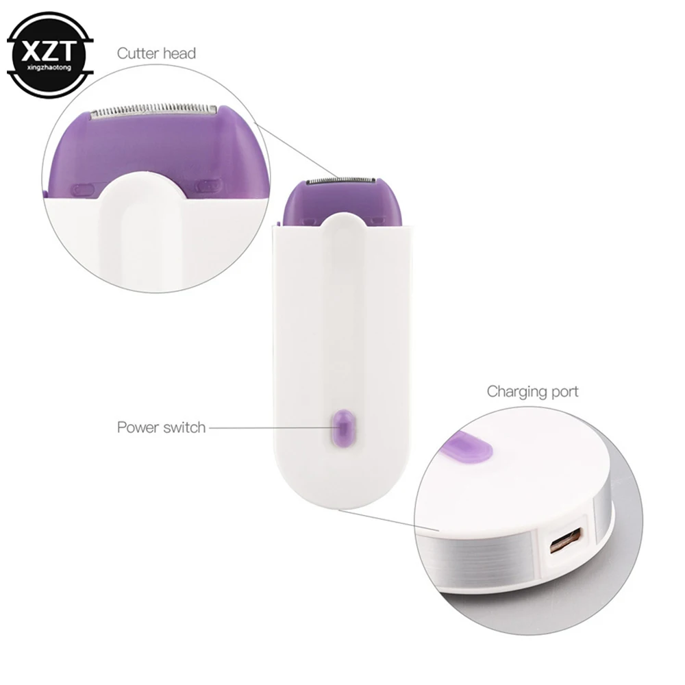 مجموعة إزالة الشعر المهنية غير مؤلم آلة إزالة الشعر بالليزر تعمل باللمس USB قابلة للشحن المرأة الجسم الوجه الساق بيكيني اليد ماكينة حلاقة مزيل الشعر