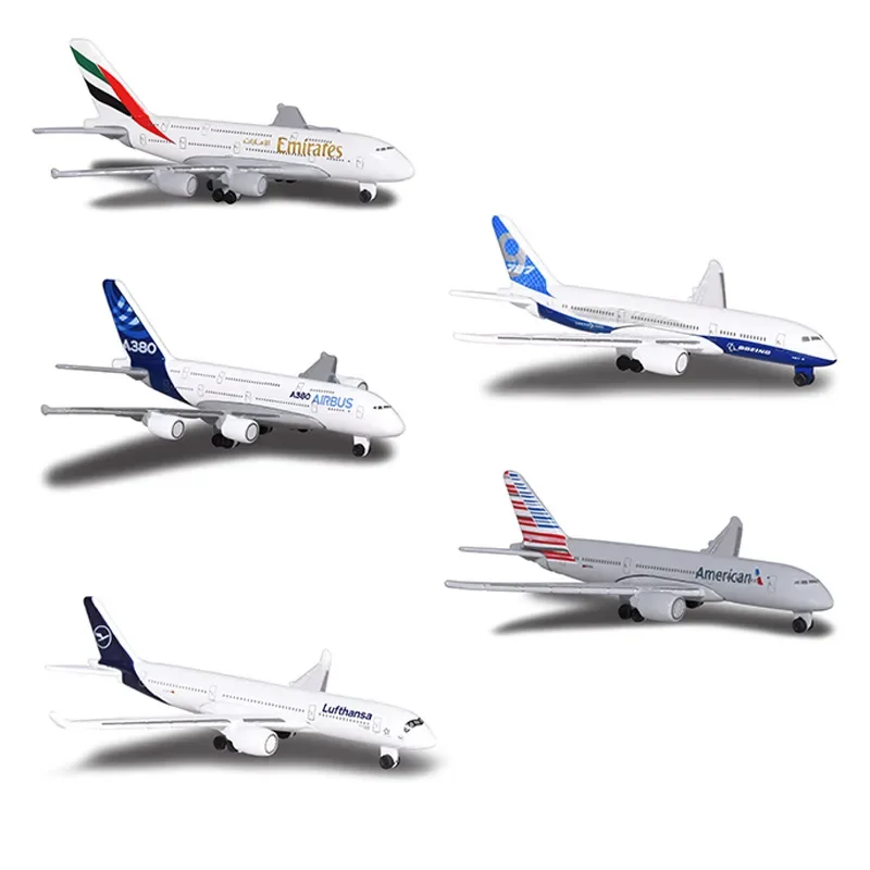 American civil aviation A380 aircraft flight model simulation alloy boy toys, desk ornaments, children's collection of toy gifts