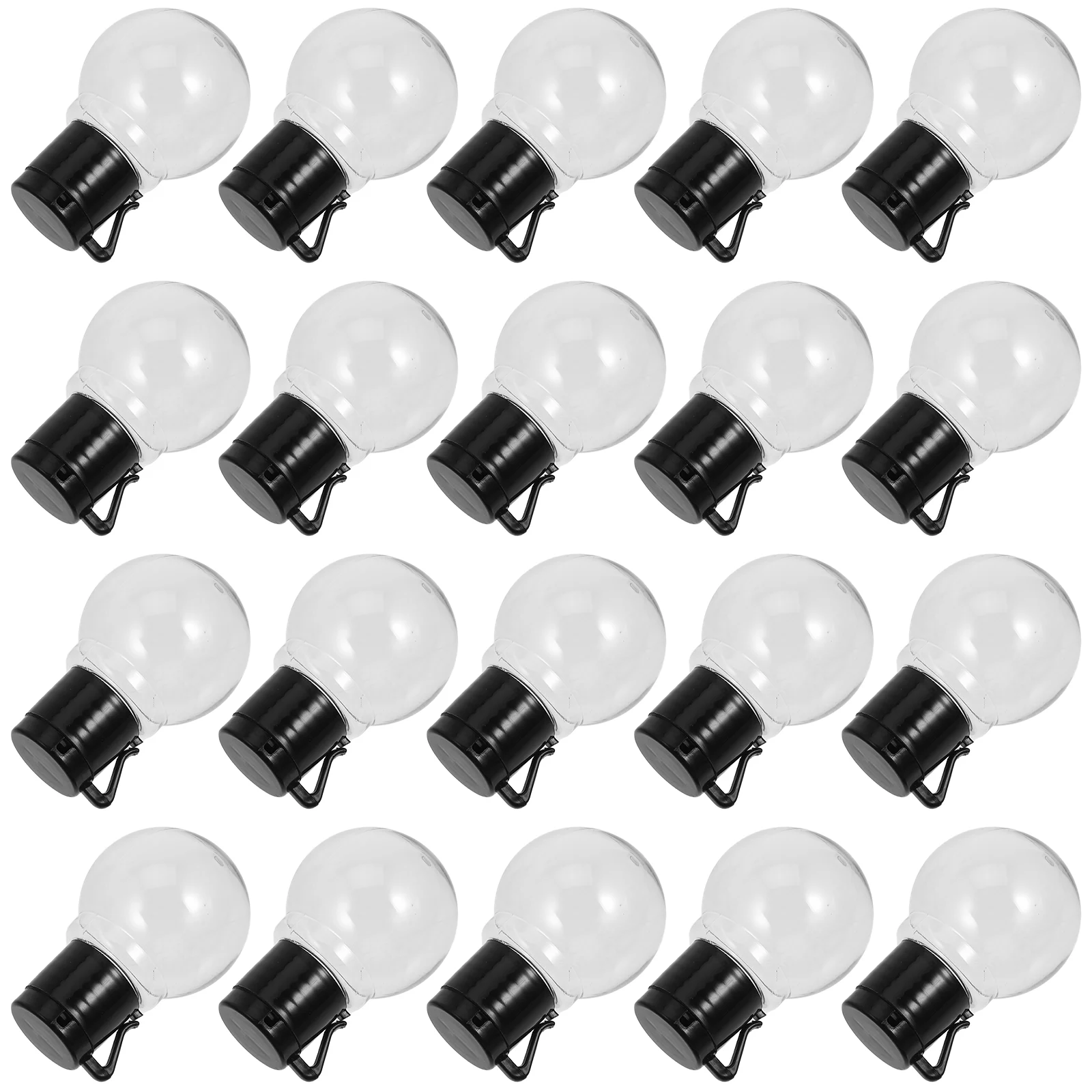 20 Pcs String Light Bulbs Small Globe Decor LED Empty Decoration Plastic Lamp Decors Lights