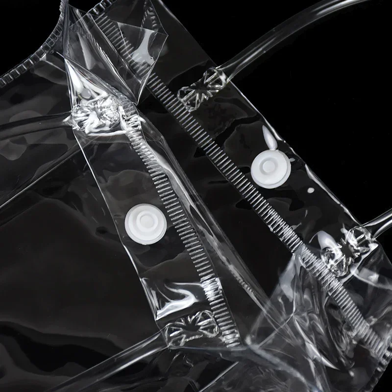 Bolsa de regalo transparente con asa, embalaje de regalo de dulces para fiesta de cumpleaños y boda, bolsa de mano reutilizable, Baby Shower de Navidad, 10/20 piezas