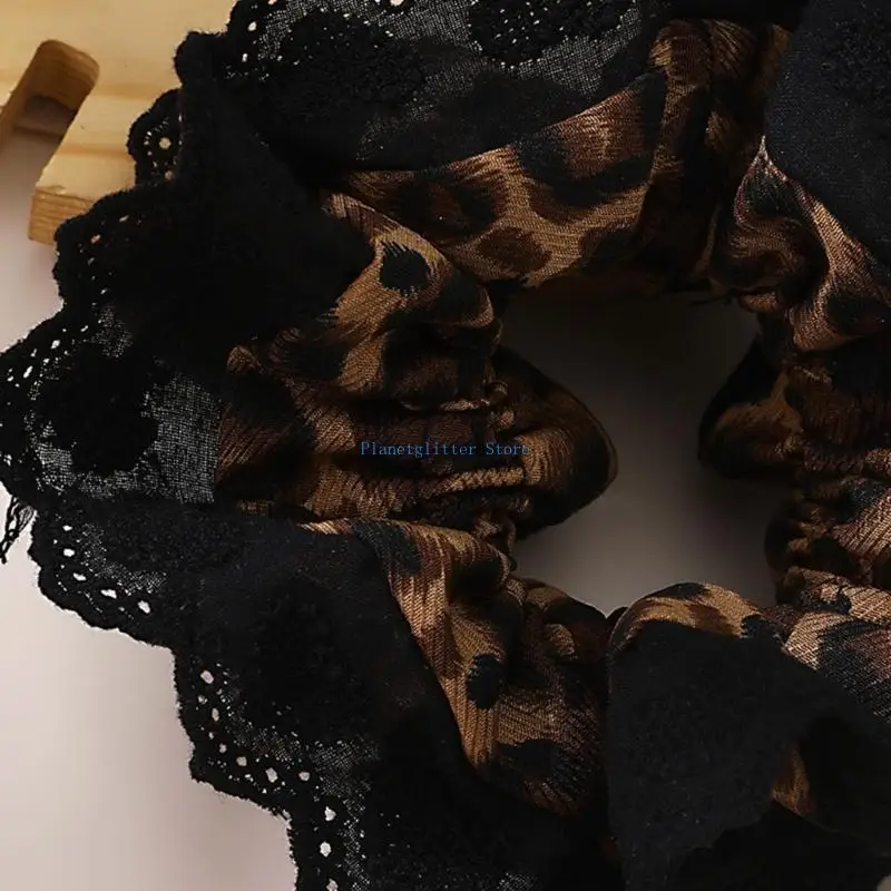 

652B Oversized Hair Scrunchies Oversized Lace Hair Scrunchy Elastic Hairpieces Hair Rope Lady Hair Decoration