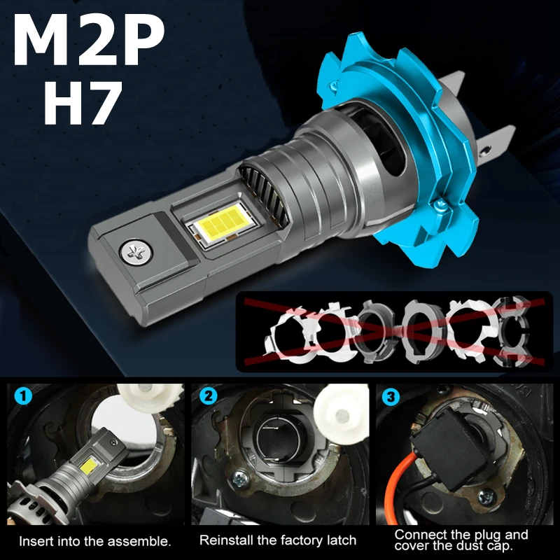 2 Pcs 60W M2P H7 Led Headlight 6500K H11 H7 Fog Light 9005 HB3 H1 9006 H4 Car LED Lamp LED Headlight Bulb RoHS Light 4300K 3000K image 2