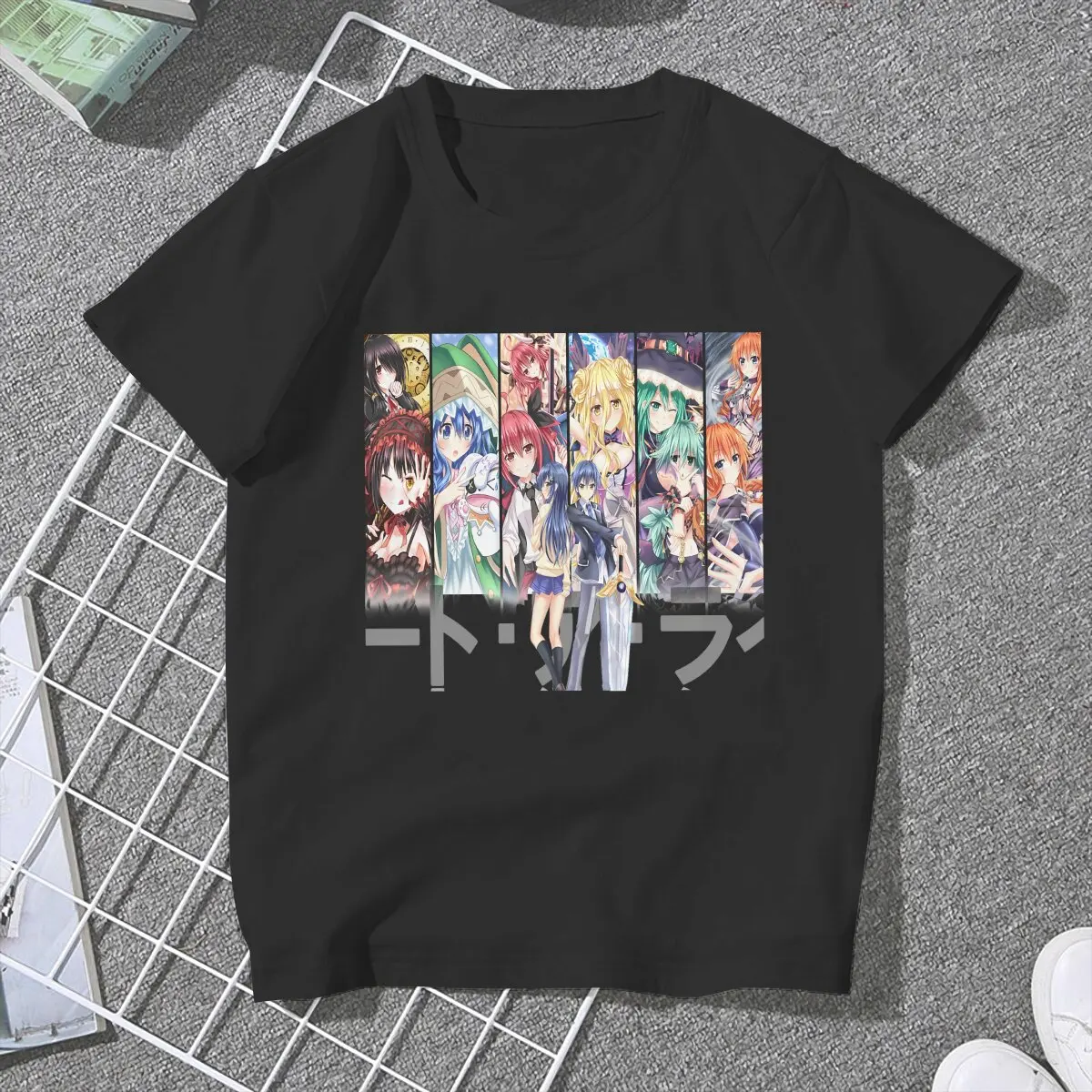 Vintage Squad Classic T-Shirts Women Round Neck T Shirt Date A Live Shido Itsuka Manga Short Sleeve Tees Gift Idea Clothing