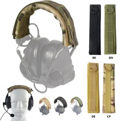 Tactical Modular Headset Cover Molle Headband Earphone Microphone Protection Case Hunting Earmuff Headphone Stand Strap
