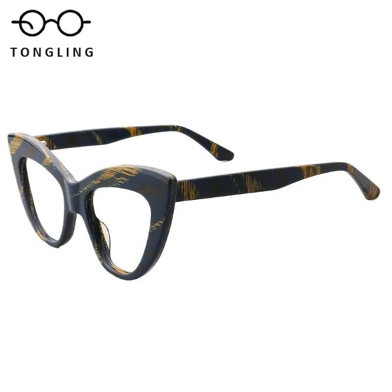 高級手作りのアセテート眼鏡、女性向けのファッショナブルでトレンディな、そして男性向けのベストセラー、芸術的で通勤に最適なメガネフレーム