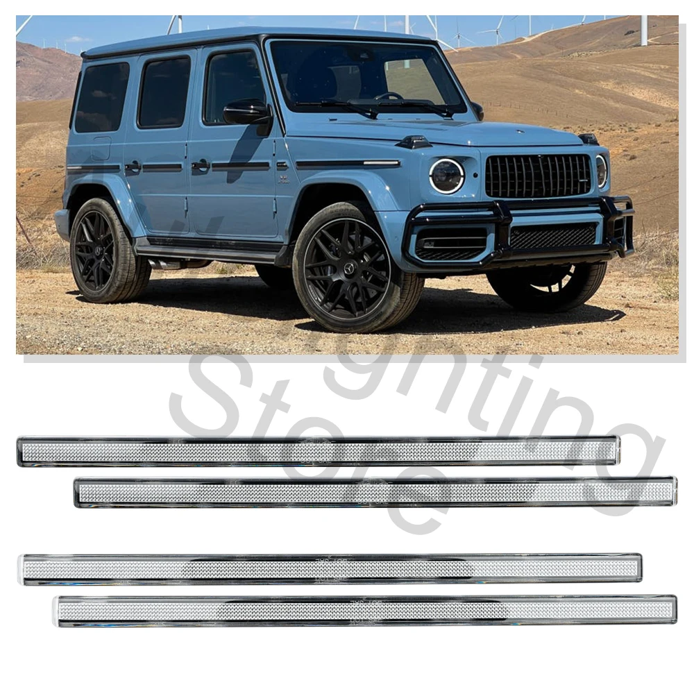 

4X Side Marker light front ＆ rear bumper reflecter Turn Signal Lights for Mercedes-Benz G-Class G500/G550/G63 AMG(W463A) 2019-