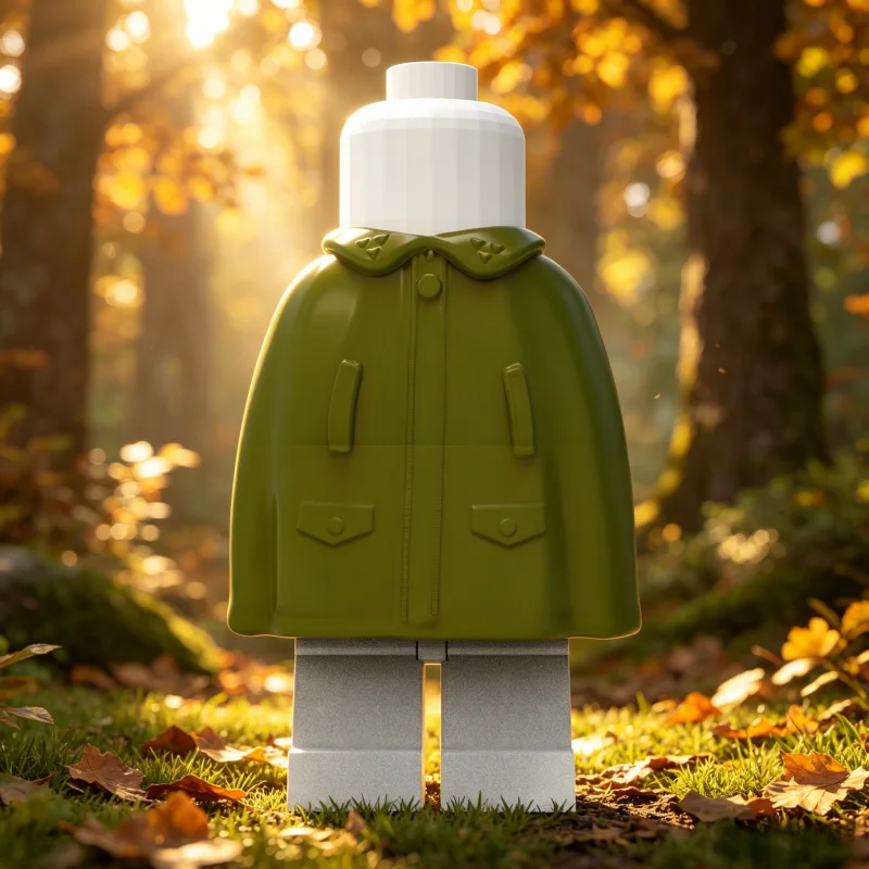 WWII Vintage Military Officer Long Coat Cloak Minifigure Accessories Retro Uniform Parts Compatible Standard Bricks Scene Gift