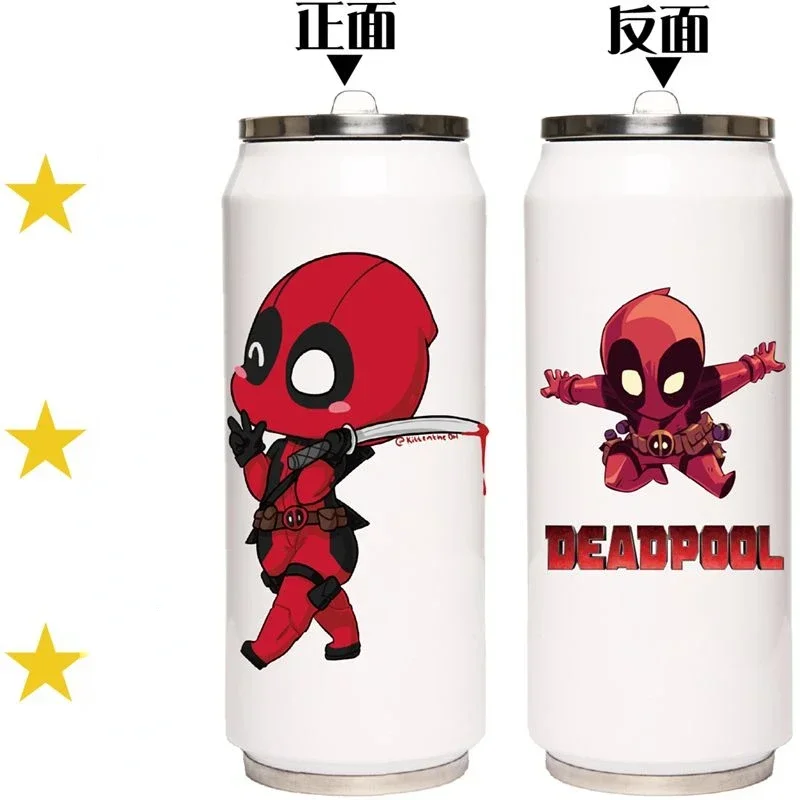 Marvel Movie Avengers Captain America Iron Man Personalized Creative Anti-fall and Anti-scalding Thermos Cup Christmas Gift