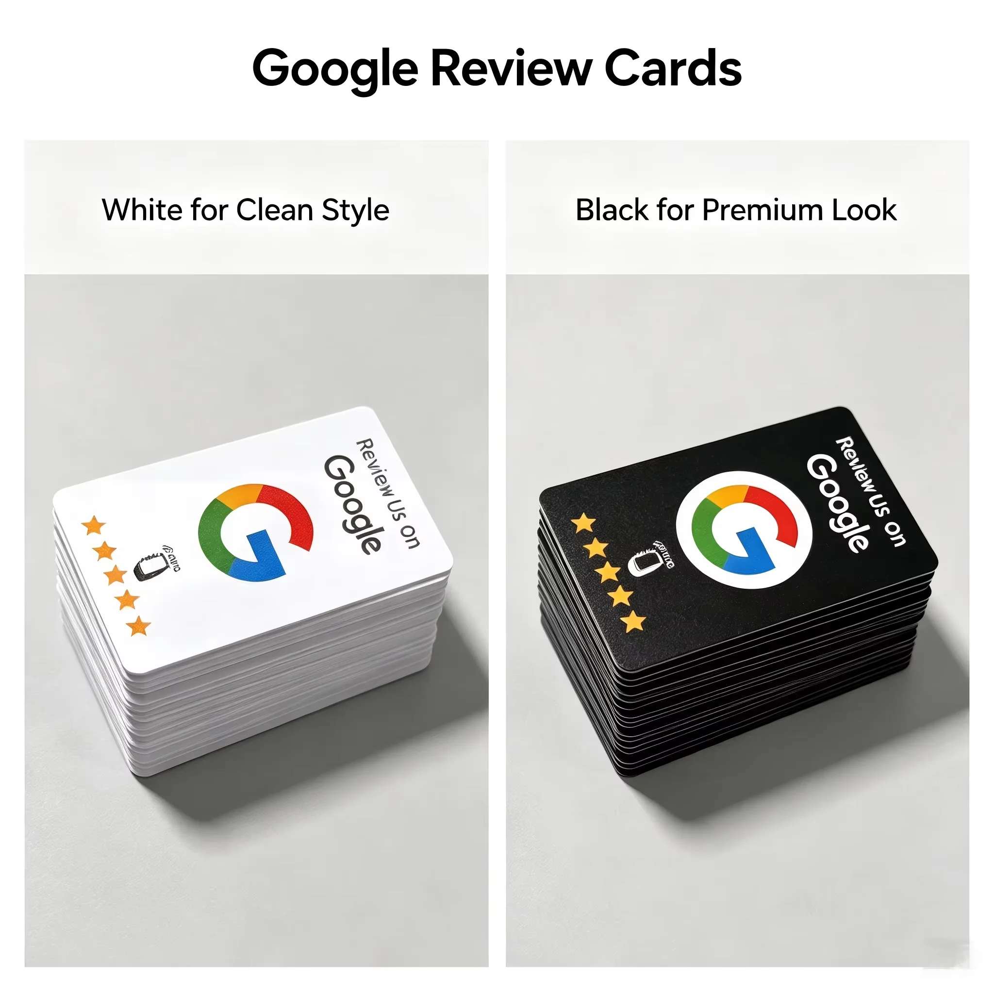 Reusable NTAG215 Google Review NFC Tap Card 13.56MHz 504 Byte Business Customer Feedback Tap Review Card