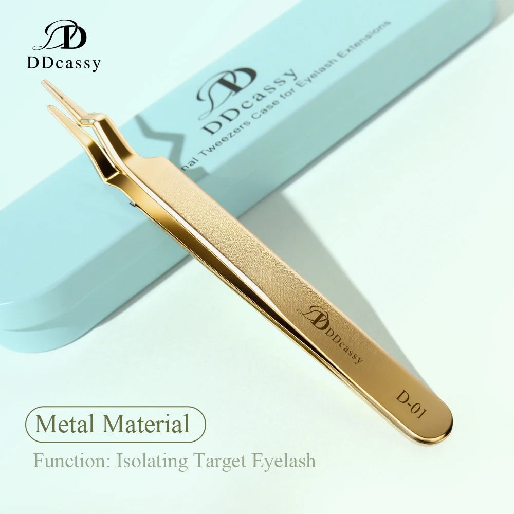 Pinzeles Eyelash Isolation Wide View Tweezers Stainless Steel High Precision Anti-slip Clip Lash