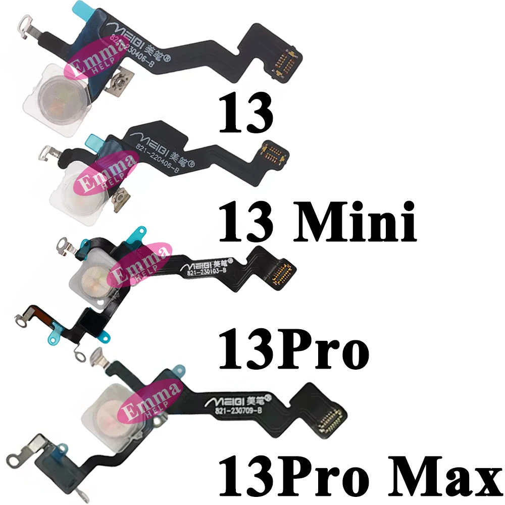 

Гибкий кабель для светодиодной подсветки для iPhone 13, 12, 11 Pro Max, 14 Plus, датчик приближения, фонарик, гибкая лента, запасные части