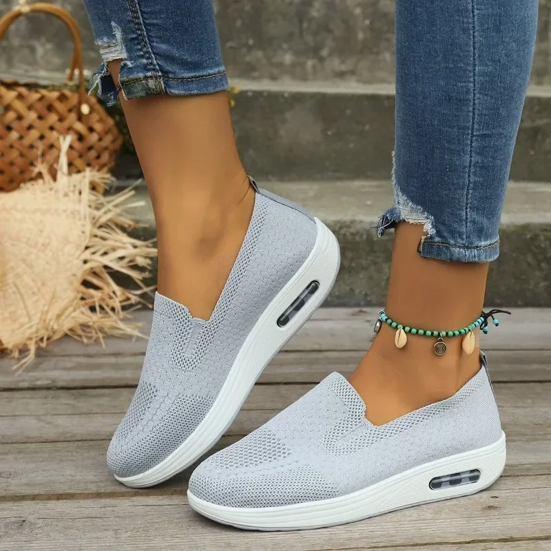 2024 Ladies Loafer Tennis Female Orthopedic Sneakers Vulcanized Shoes for Women Mesh Breathable Platform Slip-On Zapatillas