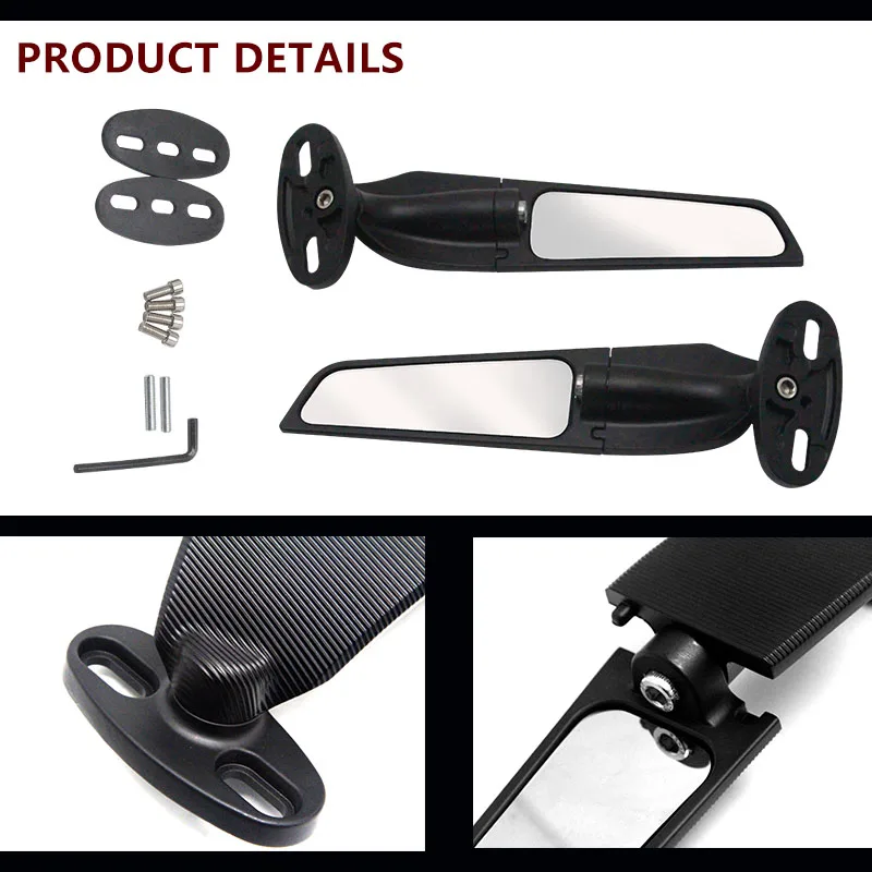 for Aprilia GPR250R APR250 RS660 RS125 RS250 360° Rotating Wind Wing Rearview Mirror Motorcycle Rearview Mirror Motorcycle