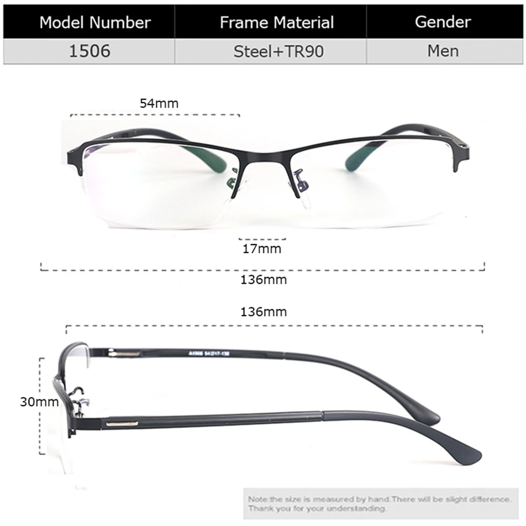 Custom Prescription Glasses Men Anti-Blue Light Myopia Hyperopia Photochromic Multi-Focal Progressive Reading Glasses