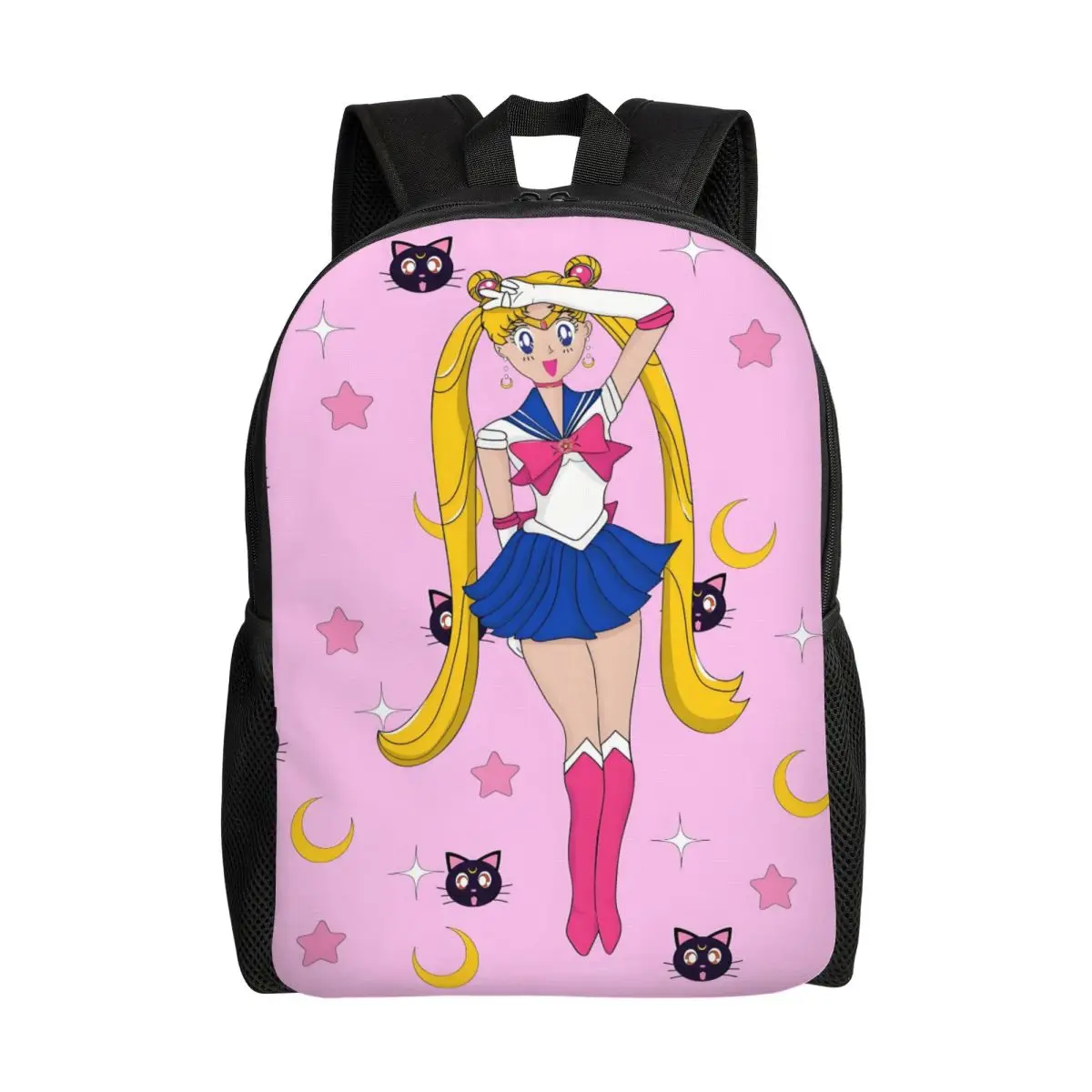 

Рюкзак Moons Half Moon And Stars на заказ, школьный рюкзак, подходит для 15-дюймового ноутбука Luna Cat Rabbit Sailors, сумки