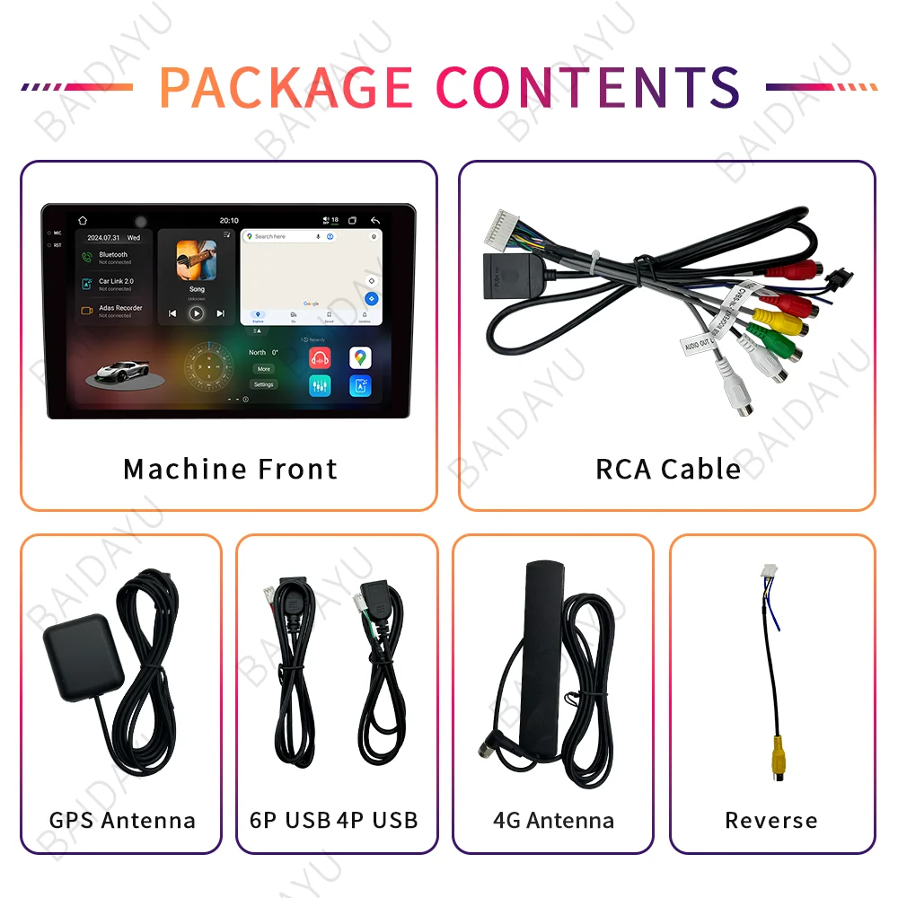 FYT 7870 2K Android Car Stereo GPS Navigation 2Din 2.5D Display Screen Universal Dashboard Radio Carplay Mirror Link