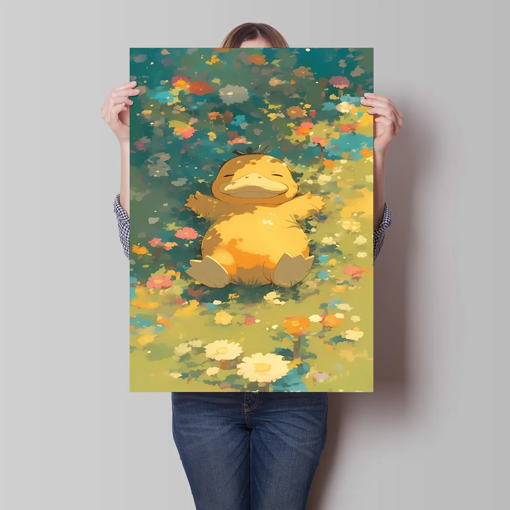 1pc Frameless Canvas Painting Japanese Classic Anime Pokemon Eevee Poster Prints Cute Cartoon Characters Canvas Painting Living view 4