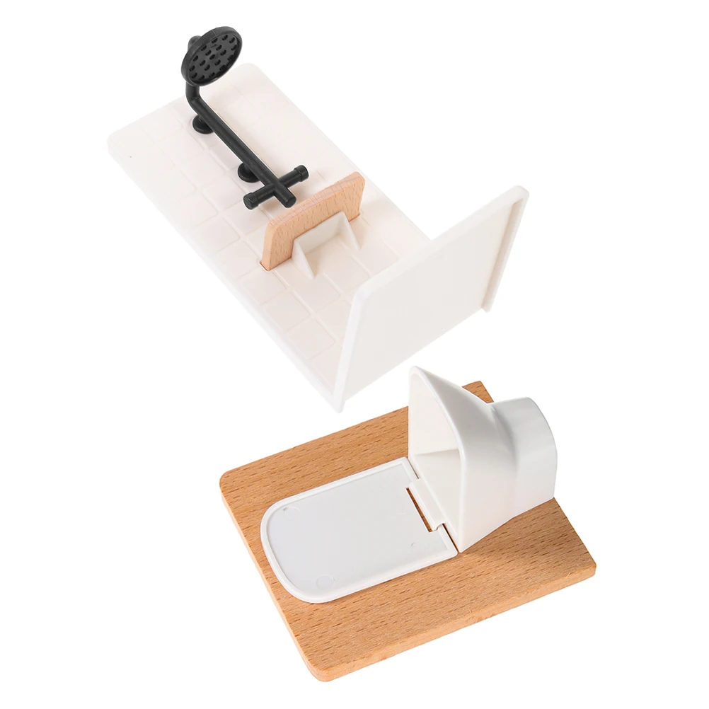 

1Set Miniature Bath Accessories Kit Lifelike Appearance Perfect Handling for Children Dollhouse Decor