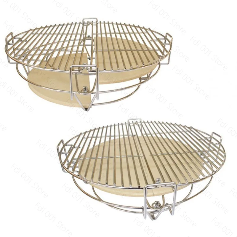 Cooking System For Round Kamado BBQ Grill Accessories Fit 18inch 22inch 25inch Stable Support Easy Install Multi Zone Cooking