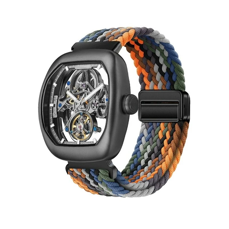 Minimalist Men's Business Waterproof Mechanical Watch with Fashionable Design and Hollowed Out Watch
