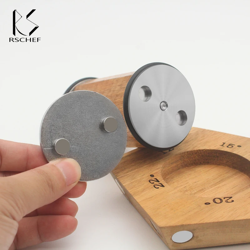 5 Angle Rolling Knife Sharpener 12/15/18/20/22° Knives Sharpeners Magnet Base Wooden Accessory Diamond Grit 240-10000# Kitchen