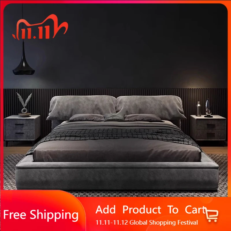 

Luxury Floor Bed Bedroom Frame Queen Double Modern Sofa Massage Bed Simple Platform Letto Matrimoniale Lounge Suite Furniture