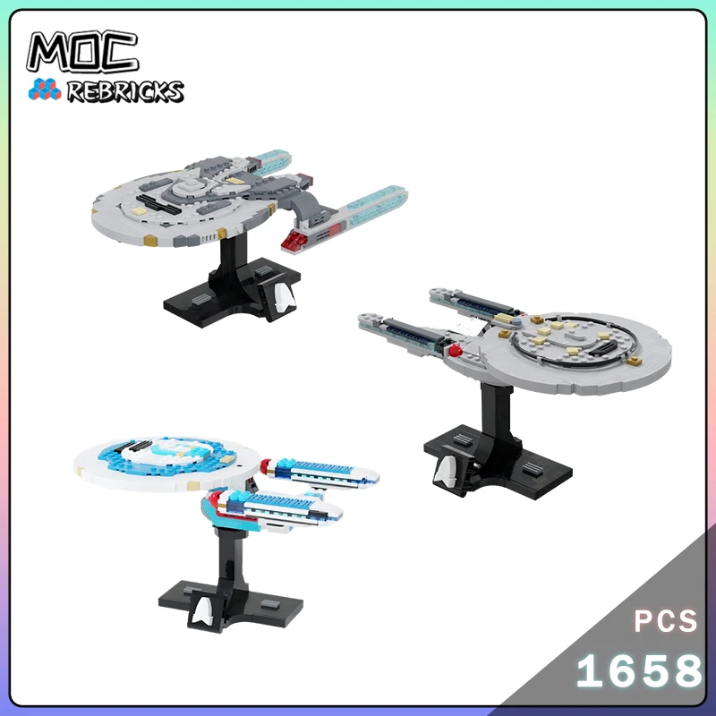 

Космическая серия USS Series ShipEnterprise-C MOC Строительные блоки Звездный корабль Сборка Модель Технология Кирпичи Наборы коллекционеров Игрушки Подарки