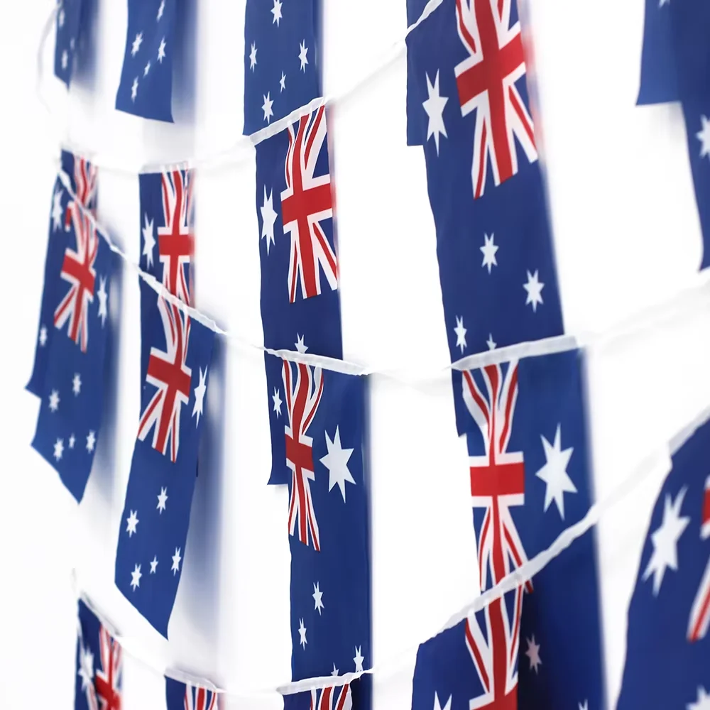 (SKY FLAG) 14x21cm Australia bunting flags 20pcs/package Pennant String Banner Festival Party Holiday for decoration