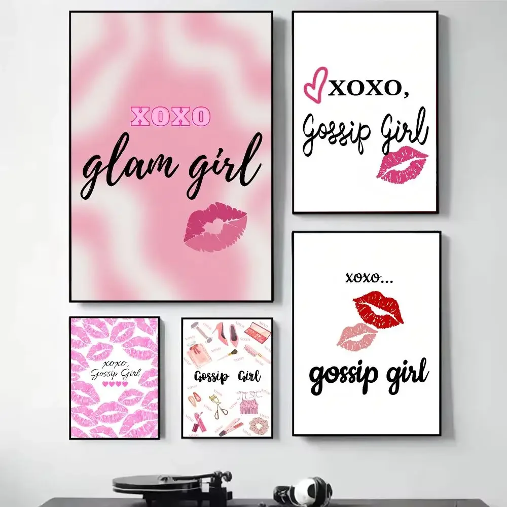 G-Gossip Girl TV Show Painting Painting Calligraphy Self Adhesive Wall Art Waterproof Print For Bedroom Hallway Home Decor