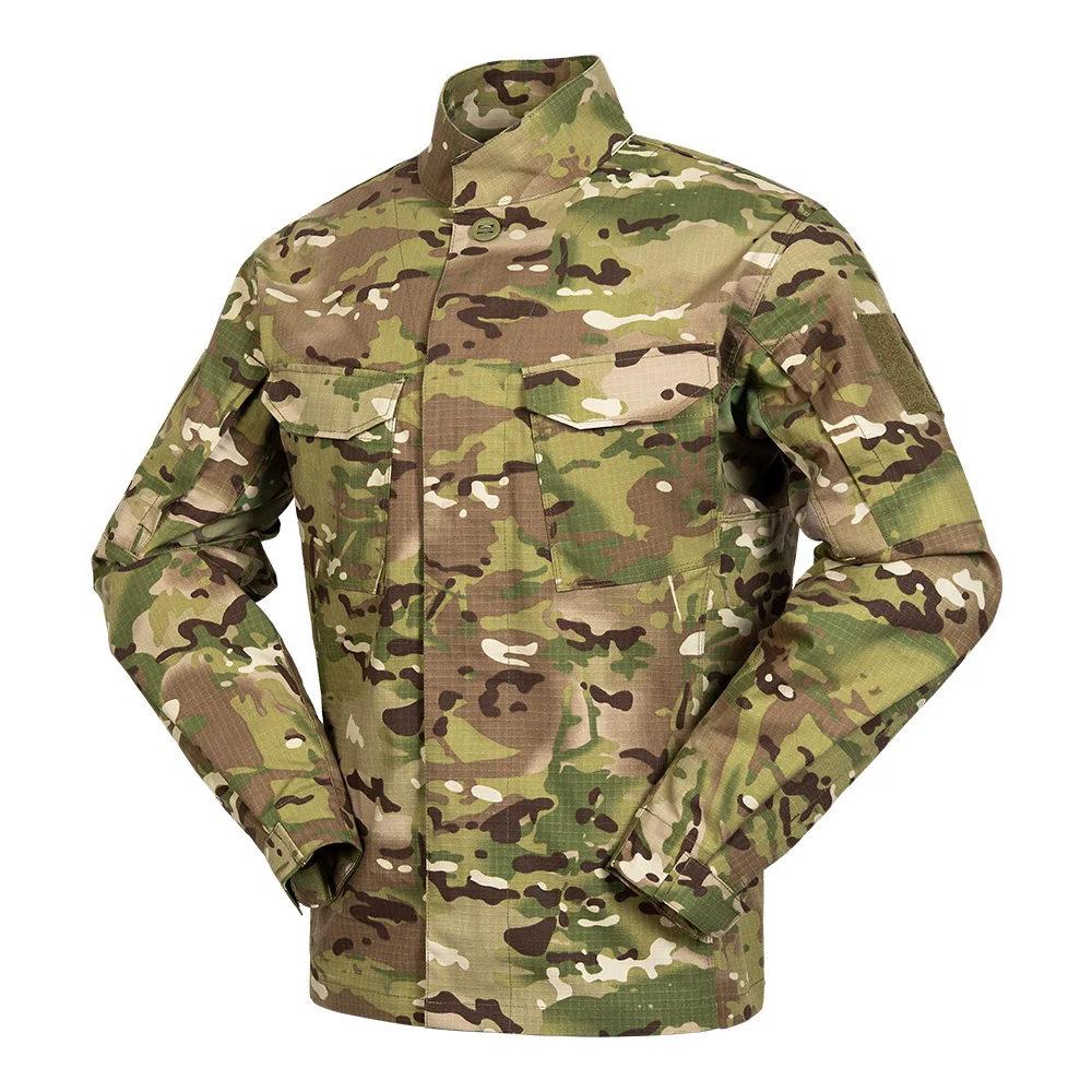 Mens 3 Piece Frog Suit Set CP Camouflage Jacket Pants Hooded Coverall Military Tactical Training Outdoor Combat Wear Resistant U