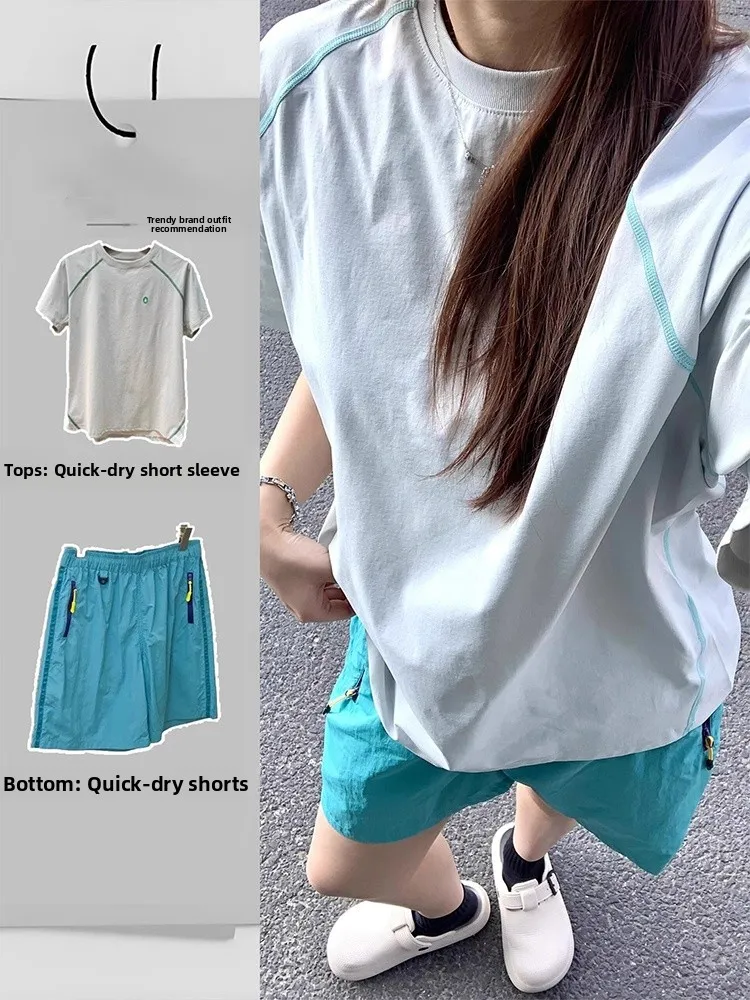 

Qui Dry Badminton Sportswear ort Sve T-irt Women Summer New Casual Outdoor Fitn Cycling Clothes V.C.I Brand