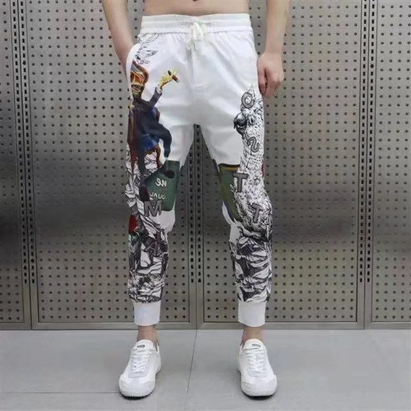 

Men's clothing spring and summer high quality feet pants loose all-match fashion sports pants casual pants y2k pants