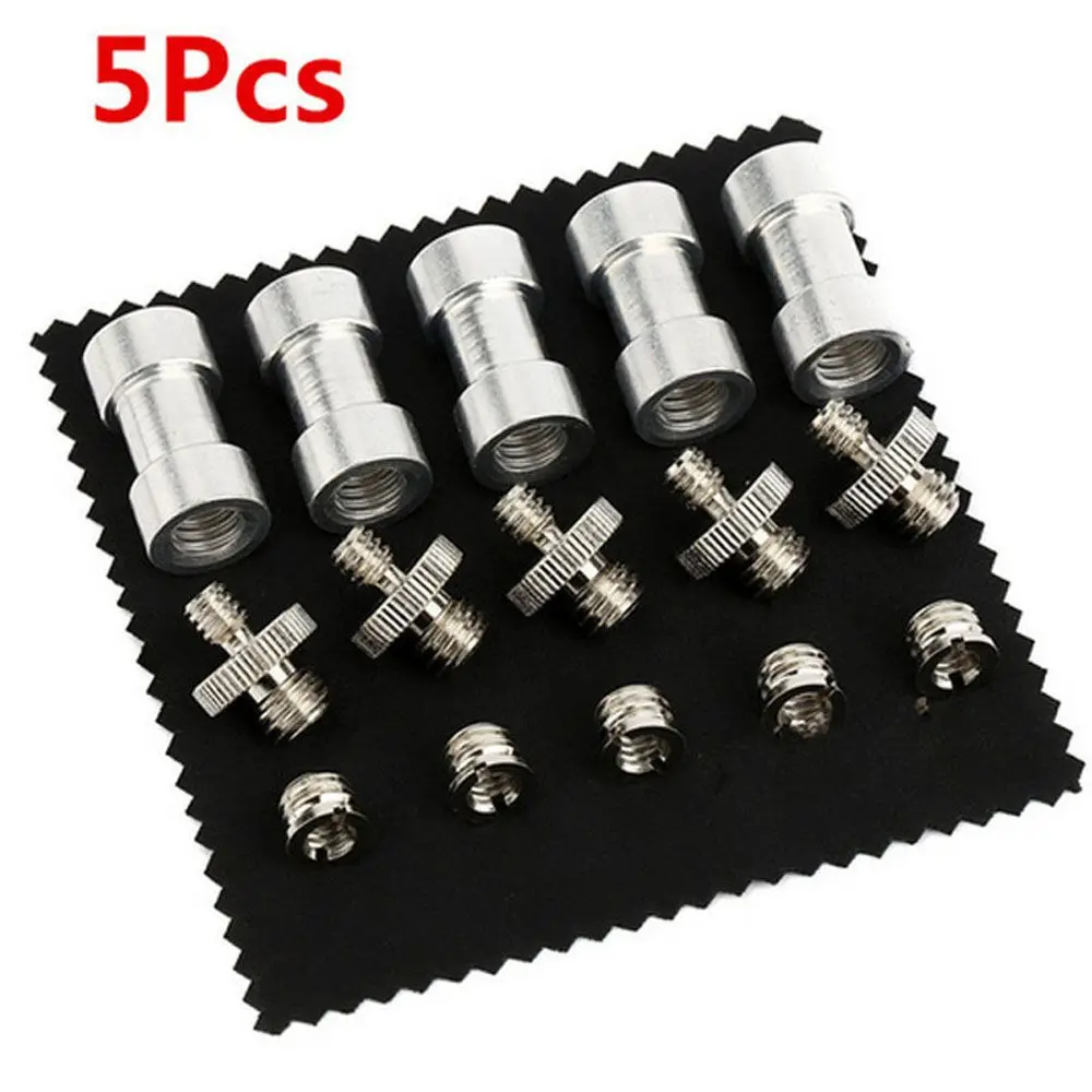 5Pcs DSLR SLR Camera Tripod Stand Thread Screw Mount Adapter Camera Flash Tripod Converter Adapter Light Stand