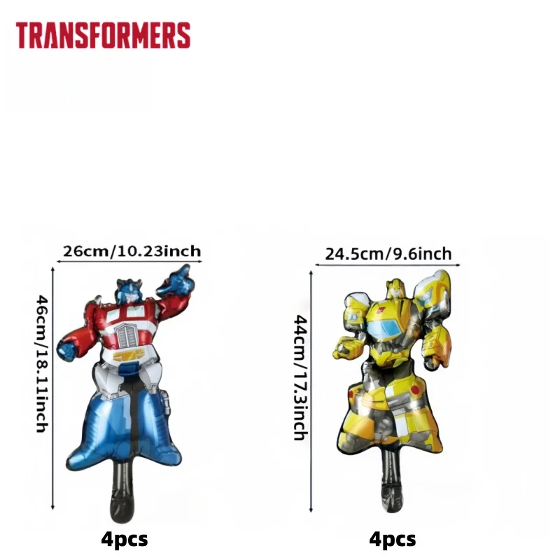 8pcs Transformers-themed Mini Optimus Prime and Bumblebee Combo Balloon Set for Birthday and Party Decorations - Handheld Mini B - view 5