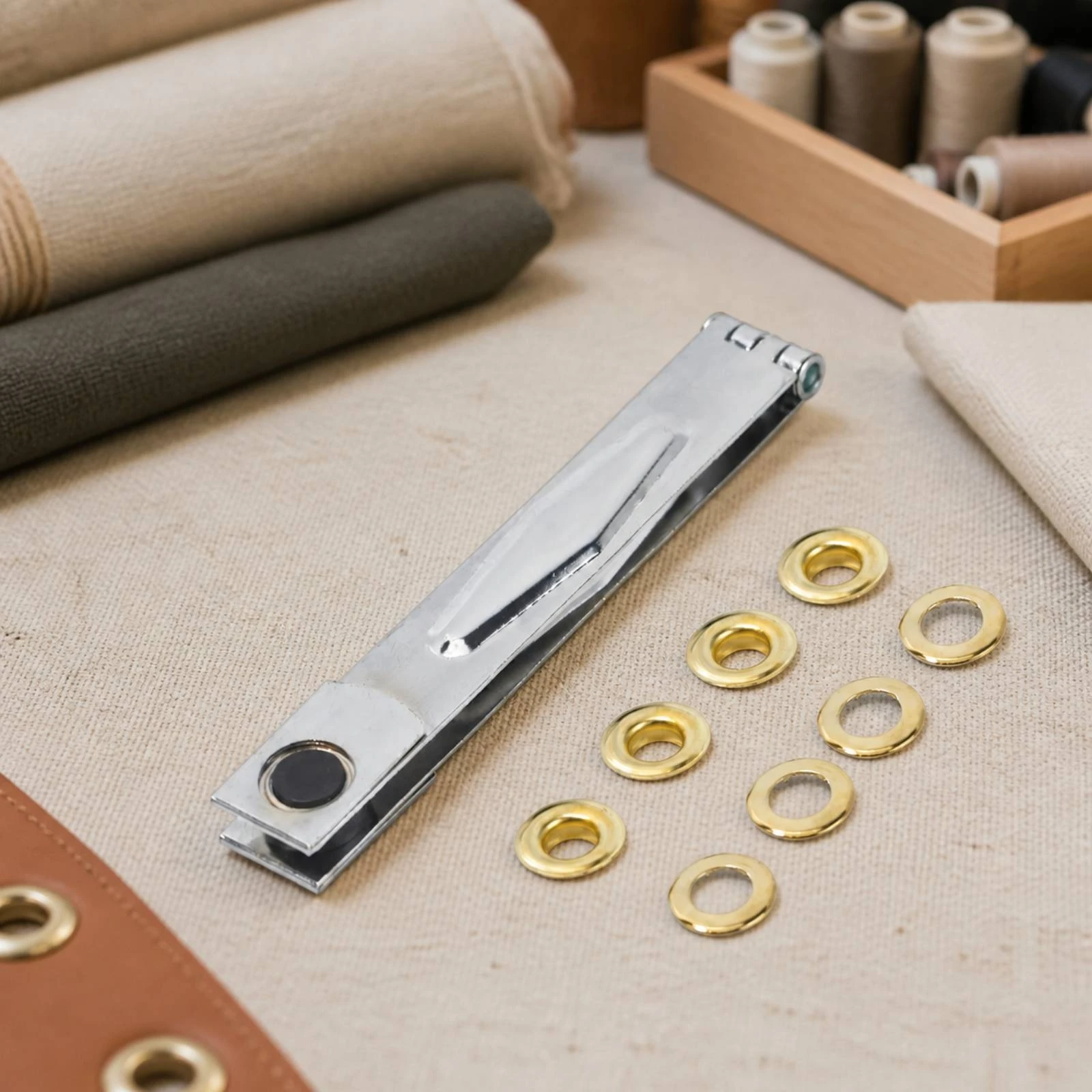 Tarp Grommet Riveting Tool Carbon Steel Grommet Rivet Tool with Forming Dies Compact Heavy Duty for DIY Enthusiasts
