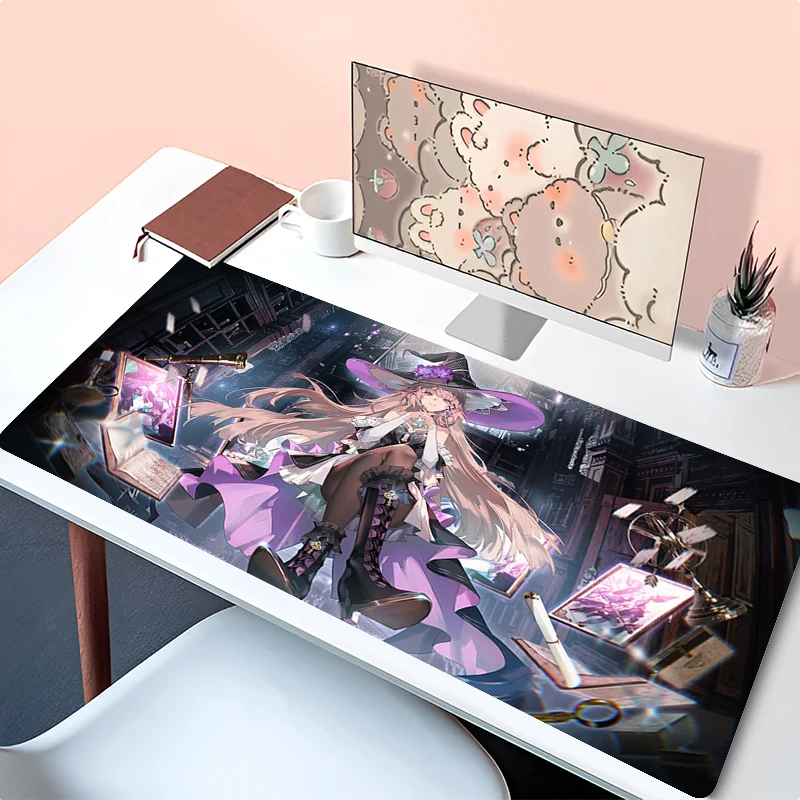 Mouse Pad Laptop Honkai Star Rail Keyboard Pad PC Anime Girl Herta HD Print Mousepad Kawaii Extended Desk Mat Gaming Mouse Mat