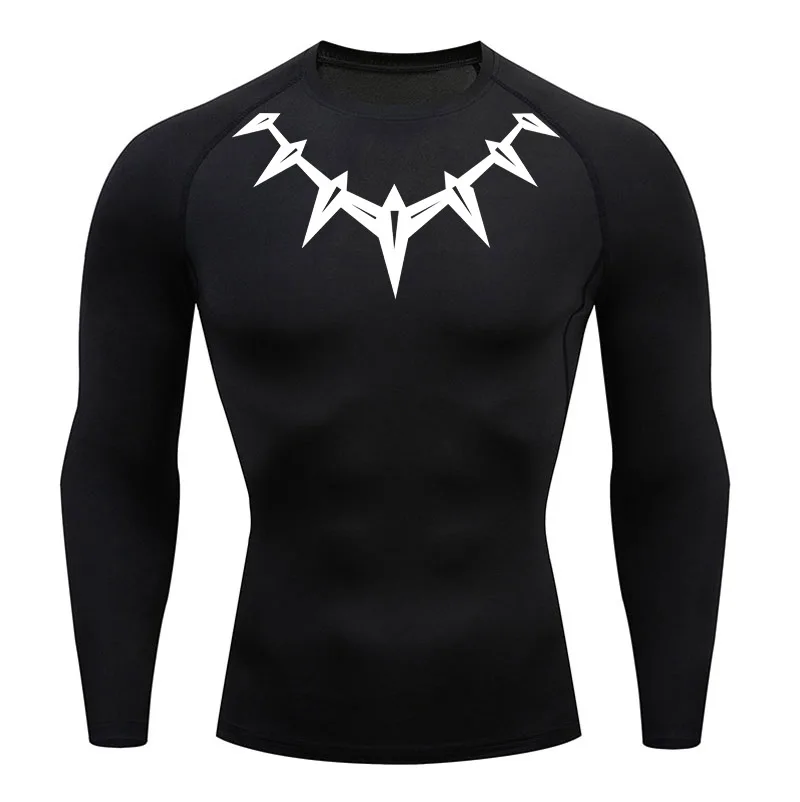 Compression Long Sleeve Shirt Men's Running T-Shirt Gym Bodybuilding Clothing Quick Dry Sun Protection Base Layer Sports Top 4xl