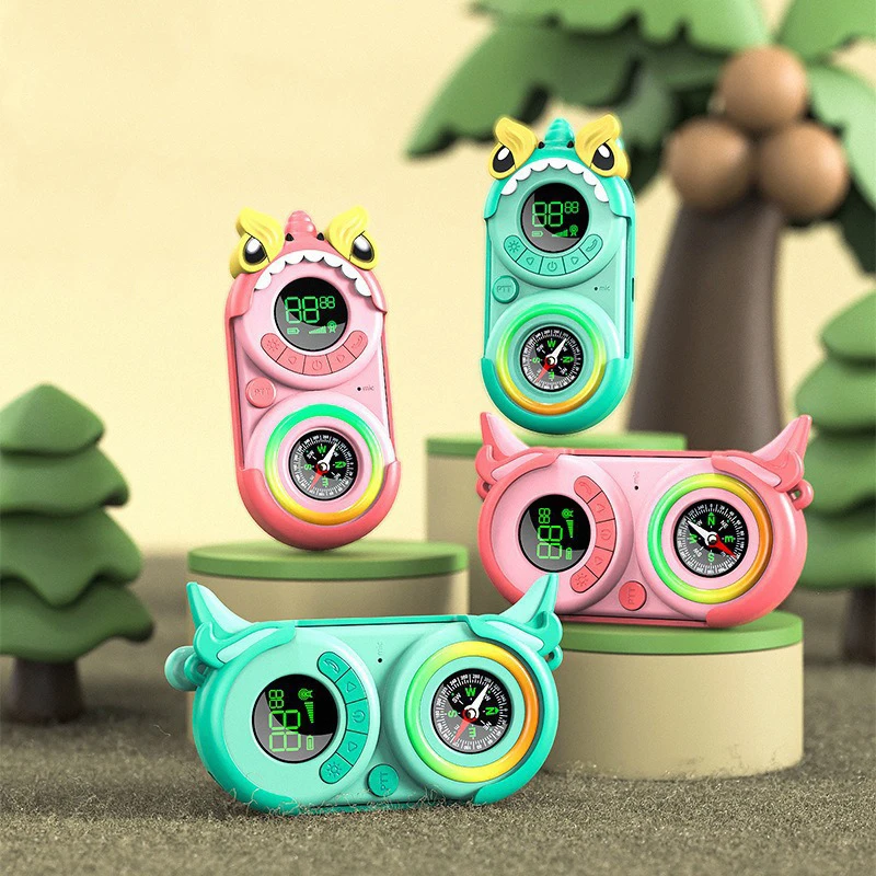 Walkie Talkie inalámbrico para niños, recargable por USB, 3km, dibujos animados, unicornio, búho, Walkie Talkie para niños, Radio exterior, juguetes de conexión inalámbrica