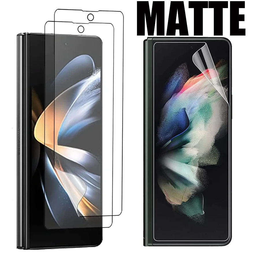 1-3PCS Matte Hydrogel Film For Samsung Galaxy Z Fold4 3 Outside Clear Matte Screen Protector For Galaxy Z Fold 4 3 2 Flip4 3 5G