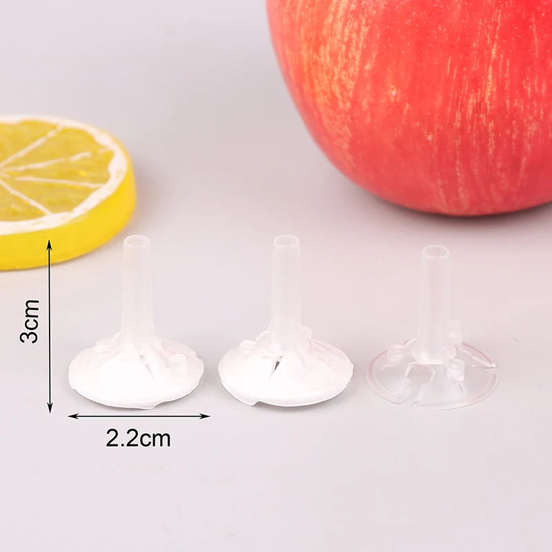 100Pcs Plastic Transparent Chocolate Ball Holder Flower Candy Ball Bouquet Packaging Holder DIY Flower Stem Fixed Base