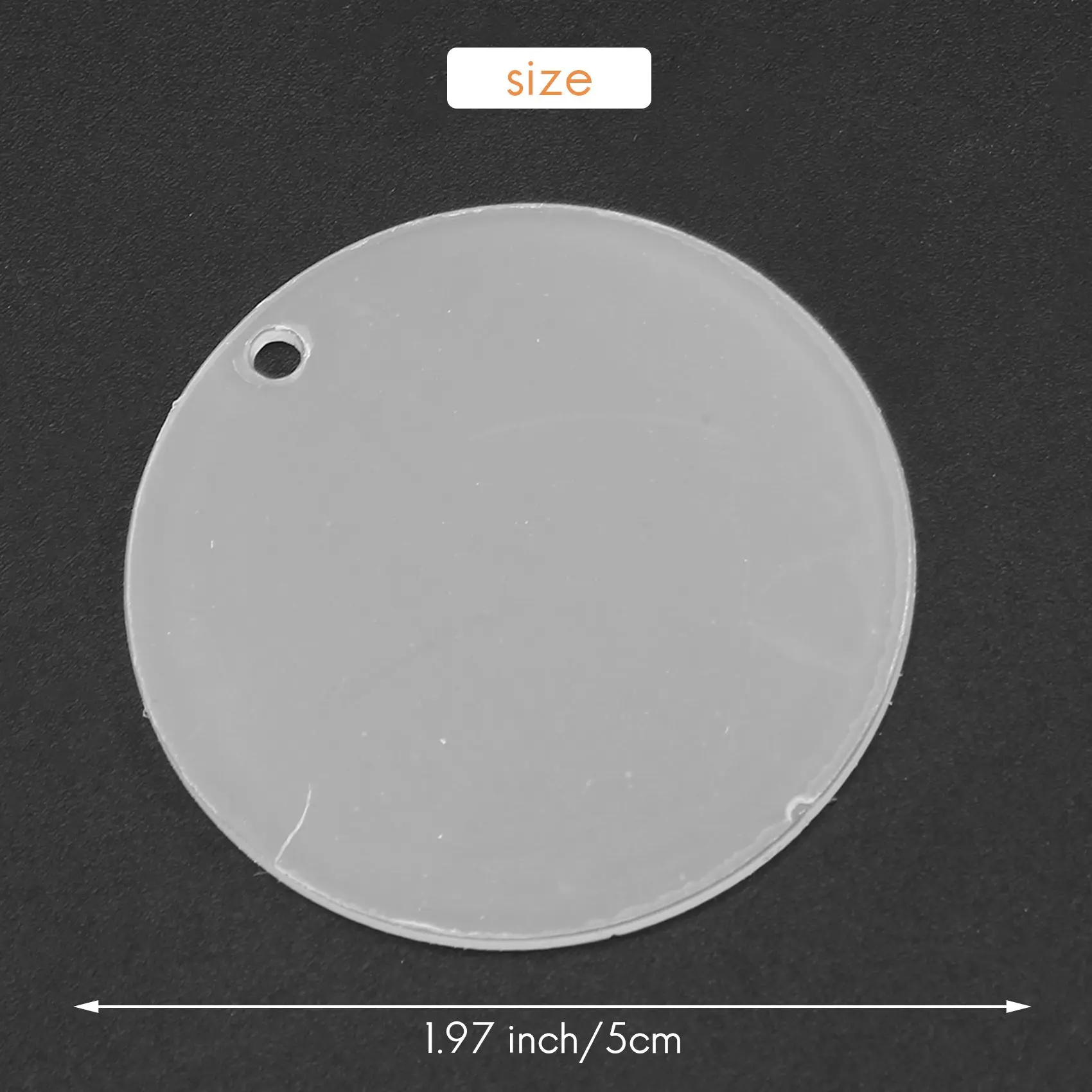 

Luckshopping 100 Pieces 2 Inch Clear Acrylic Keychains Blanks With Hole,Durable Acrylic Disc Perfect For DIY Crafts(1/8 Inch Thi
