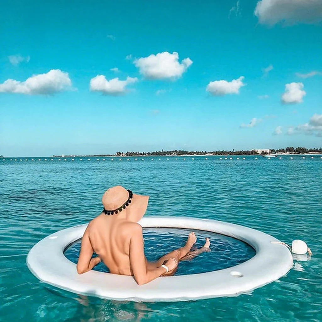 3m Inflatable Floating Water Hammock Float Swimming Pool