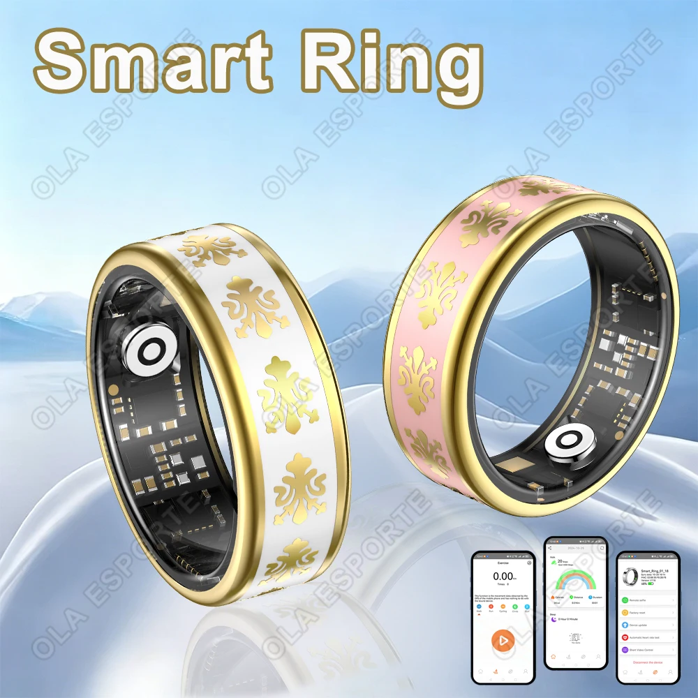 

Smart Ring All-day Heart Rate Monitoring Waterproof Fitness Rings Multiple Sports Modes Pedometer For Android IOS Fashion Ring