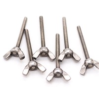 1/2/5/10pcs M3 M4 M5 M6 M8 M10 M12 DIN316 304 Stainless Steel Hand Tighten Toolless Adjust Bolt Butterfly Wing Head Thumb Screw