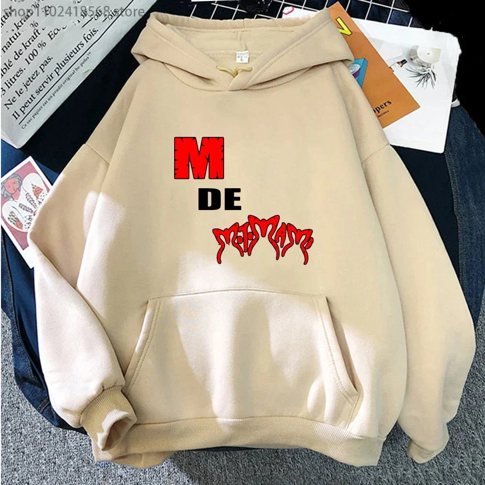 M De Motomami Print Hoodie Men Sweatshirt Winter Women Harajuku Korean Trend Top of Multicolor Loose Warm Pullover Y2k Clothes