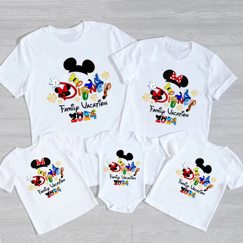 2024 Disney Family Vacation Father Mother-kids Family Matching Outfits Funny Disneyland Family Look