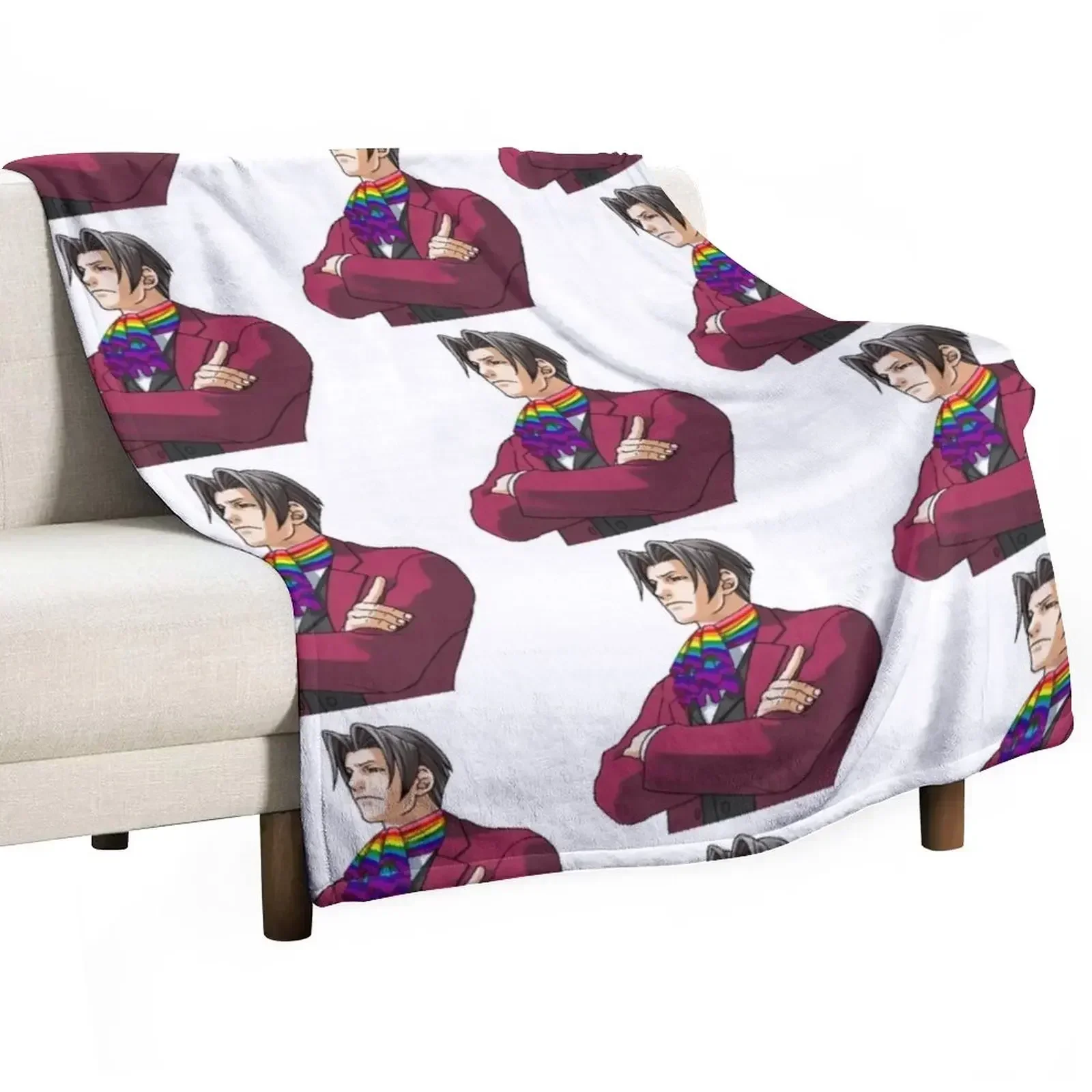 

Miles Edgeworth Pride Throw Blanket cosplay anime Luxury Brand Multi-Purpose Blankets