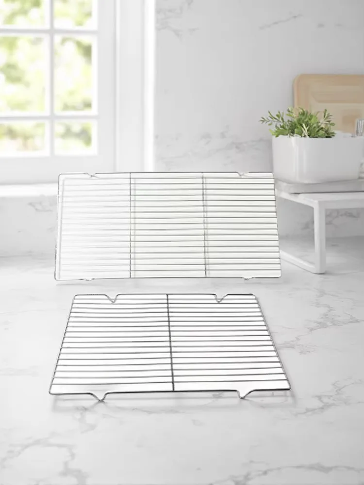 F9 1PCS Net BBQ Tools Square Barbecue Net Barbecue Stove Parts Stainless Steel Mat Net Grid Shape Rectangle Grill Grilling Mesh