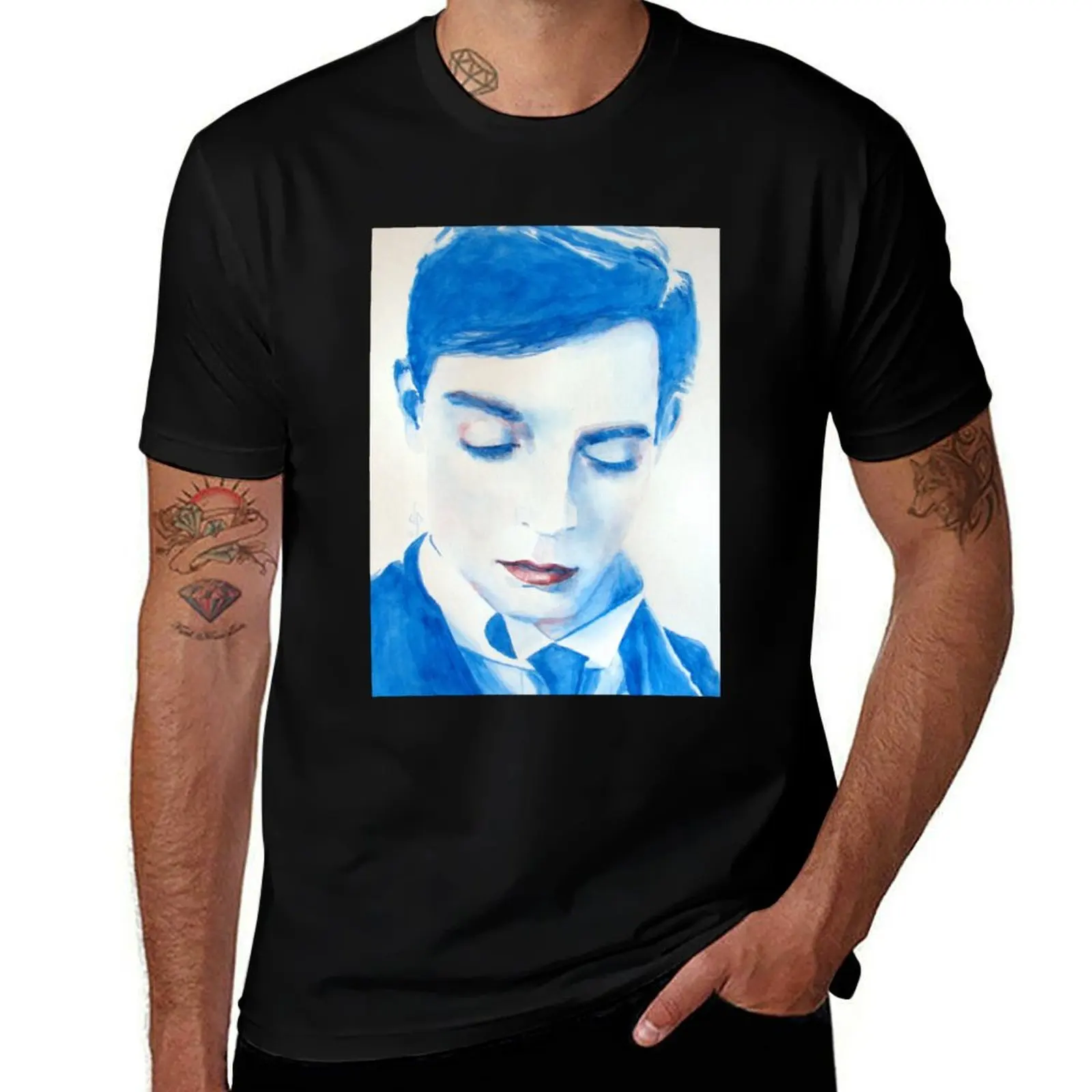 Soft Buster Watercolor T-Shirt Stylish Print Short Sleeve Tee T-Shirt