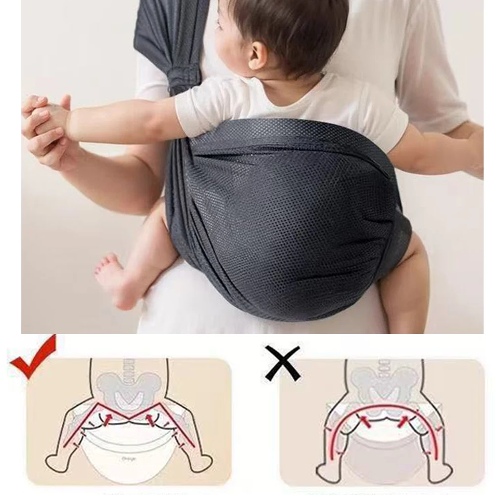 Portabebés portátil y almacenable, cintura frontal, portabebés, envoltura para niño, cinturón trasero ergonómico para bebé recién nacido